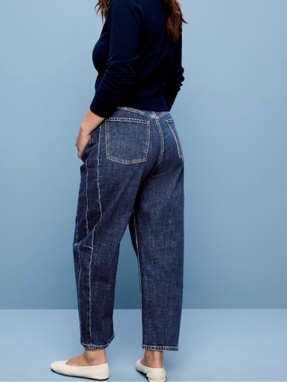 High Waist Barrel Jean
